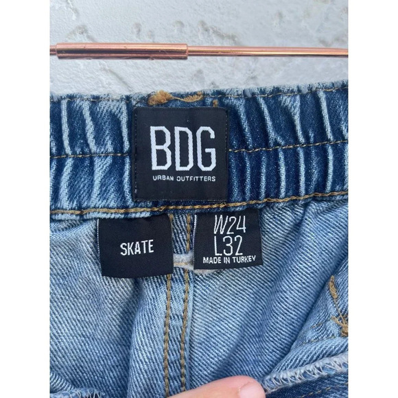 BDG Urban Outfitters Skate Womens High Waist Trouser Cargo Jeans Blue Sz W24 L32 - Picture 10 of 11